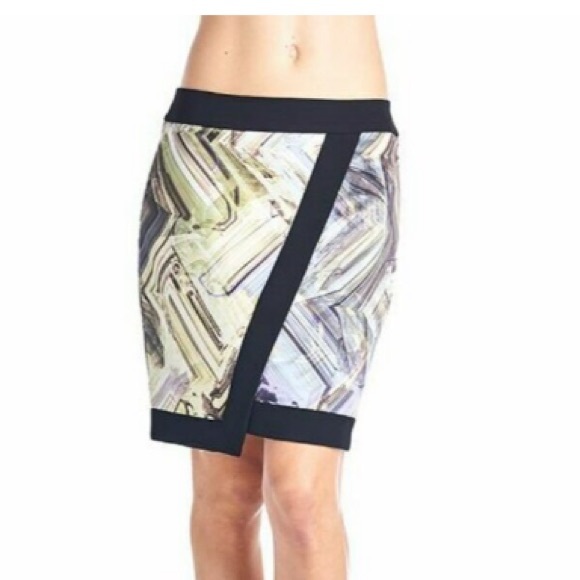 Ted Baker Parquet Geo Print Skirt Black TB Size 1 US 2-4 XS - Picture 2 of 10